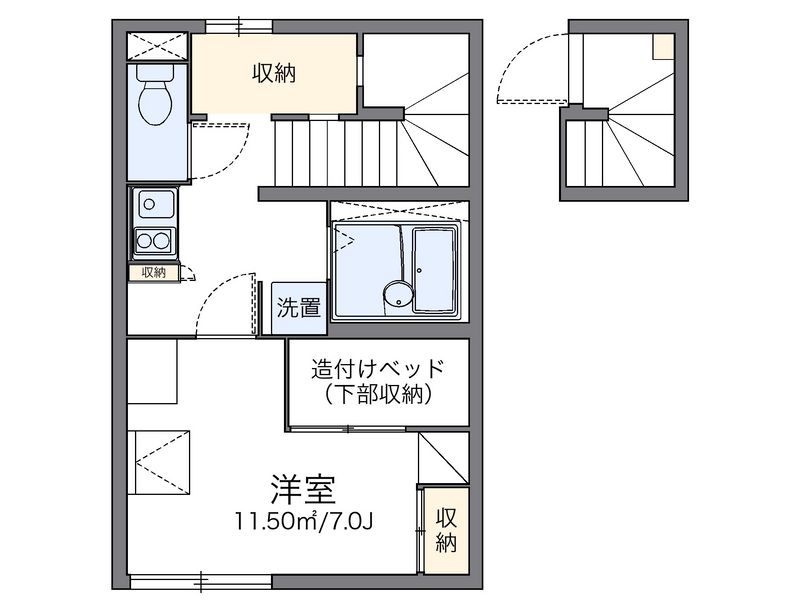 レオパレスくらち 間取図
