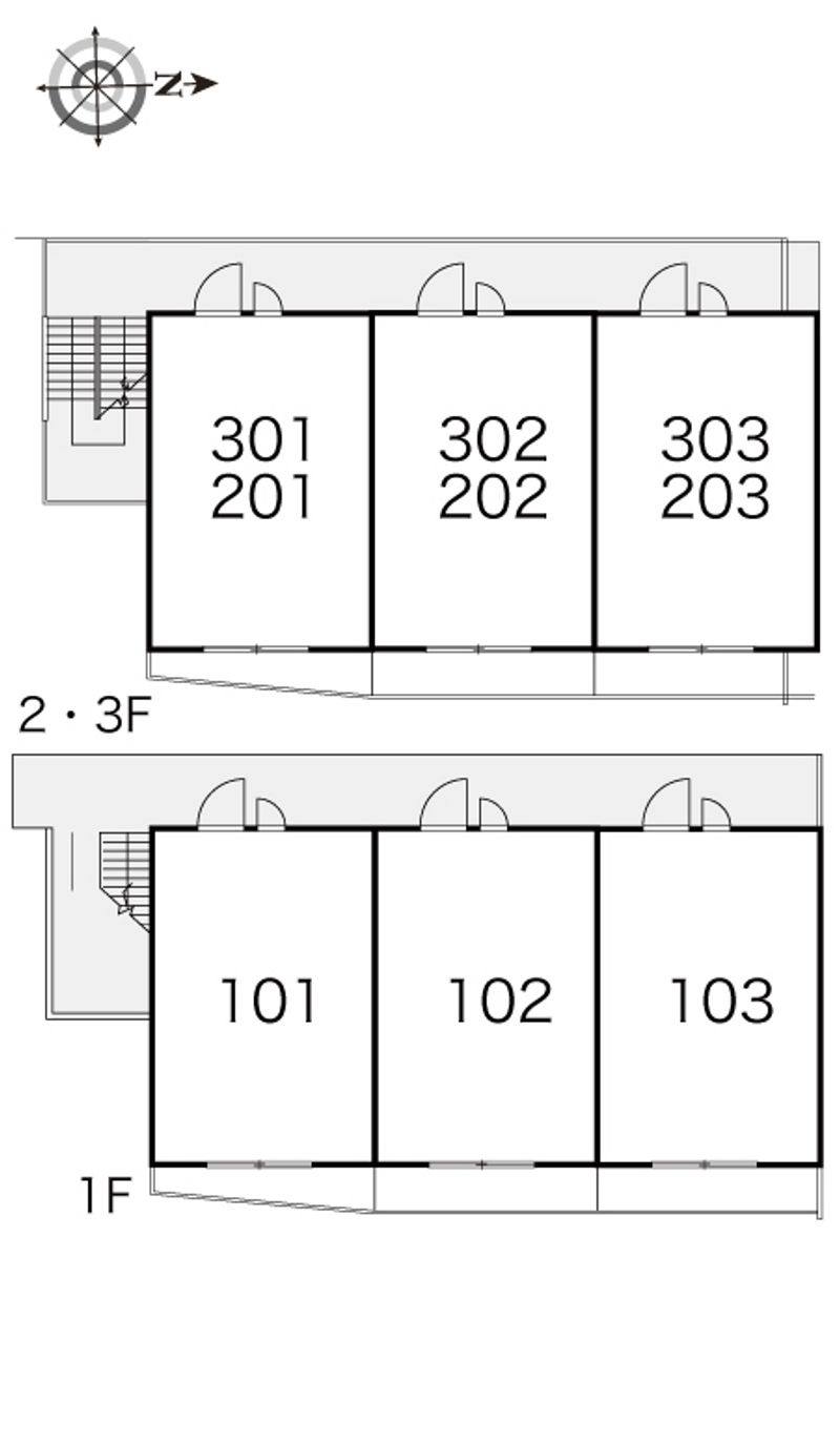 レオパレスサンオークス 間取り配置図