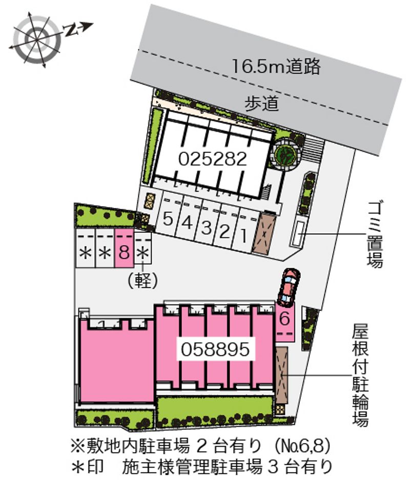 クレイノＧＡＲＤＥＮ　丘　Ⅱ 配置図