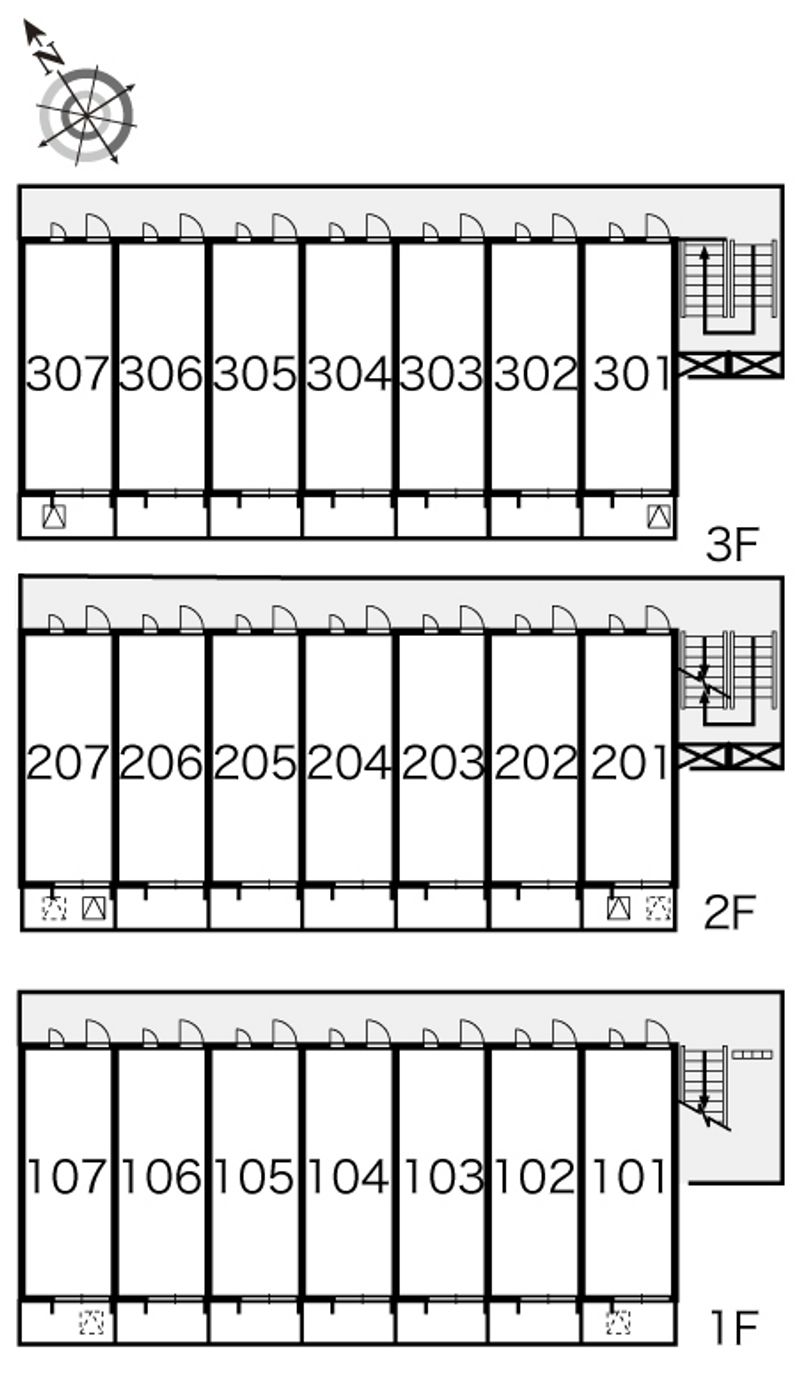 レオパレスＭ．Ｓ．ＭⅠ 間取配置図