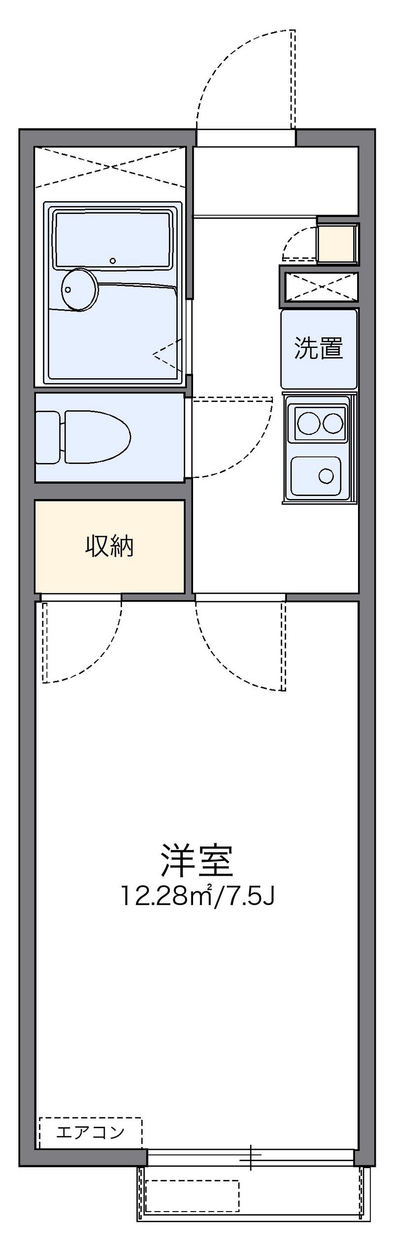 レオパレスダボス 間取図