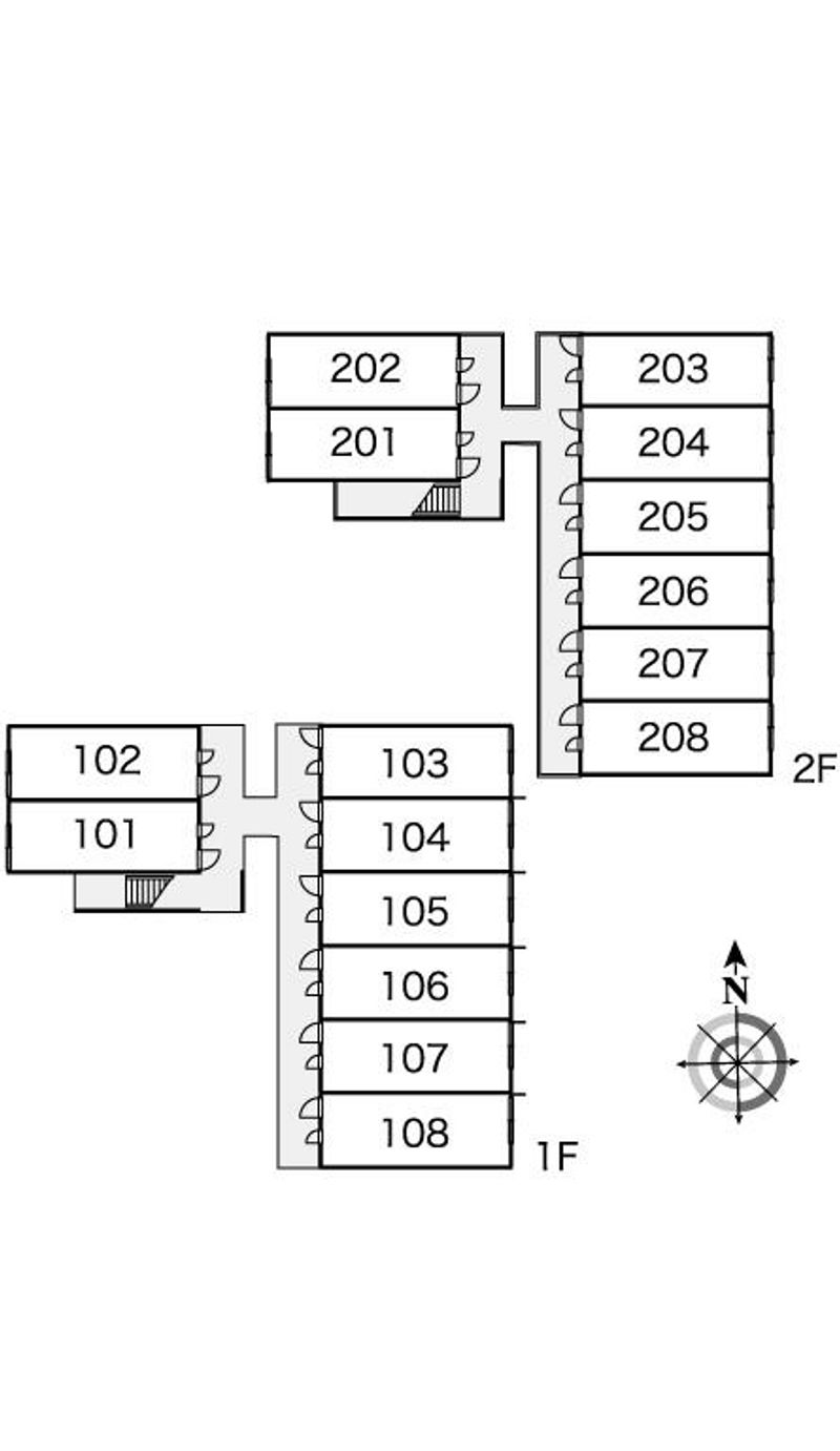 レオパレスさいわい 間取り配置図
