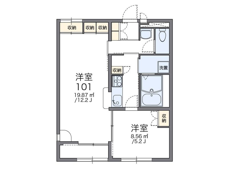 レオパレスシオン　Ａ 間取図