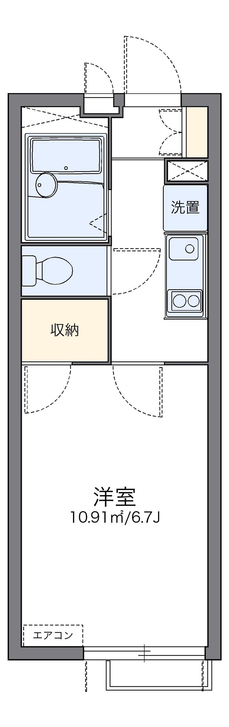 レオパレスリバーパークⅡ 間取図