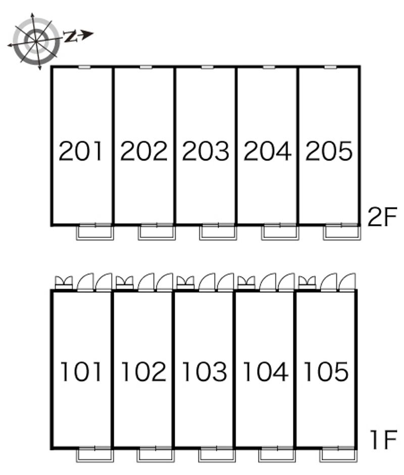 レオパレスピースフルハイツ１ 間取り配置図