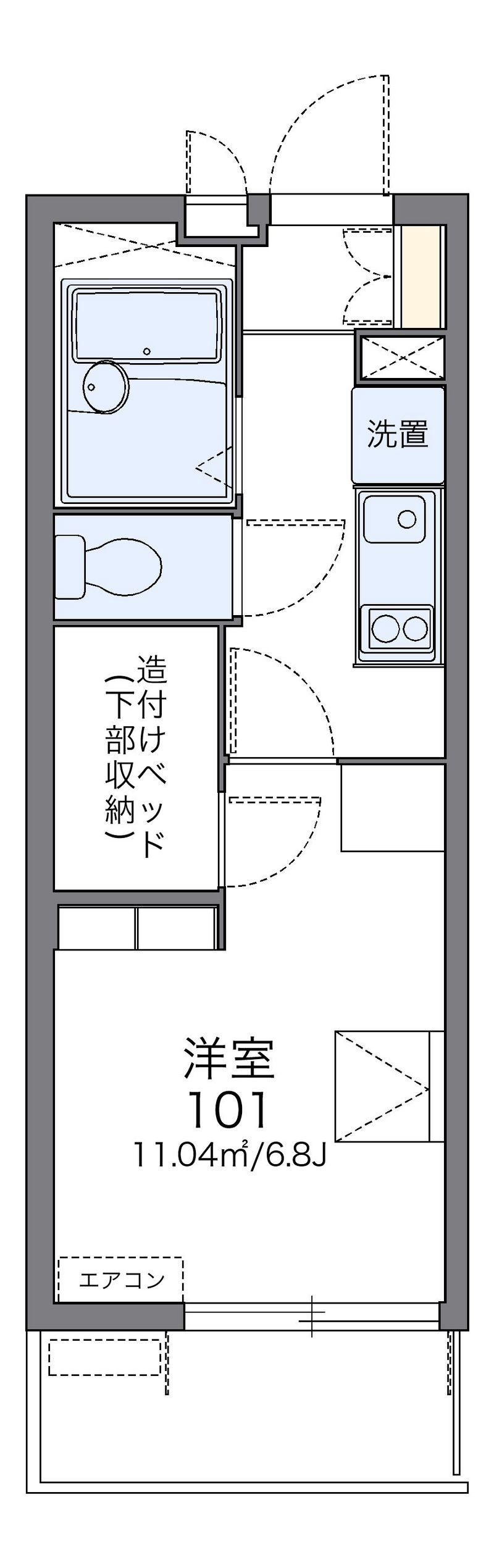 レオパレスエクセル　ケンⅢ 間取図