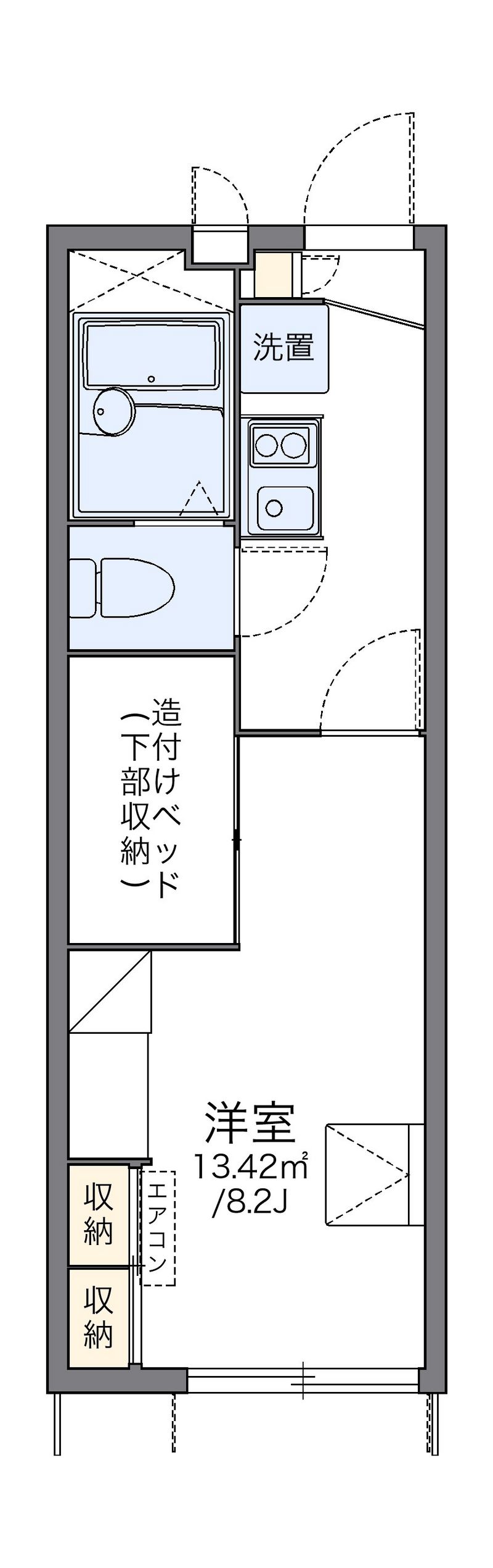 レオパレスサンバードＡ 間取図