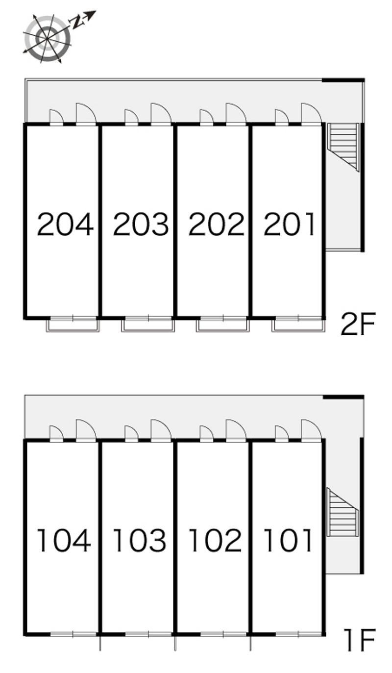 レオパレス大島 間取配置図