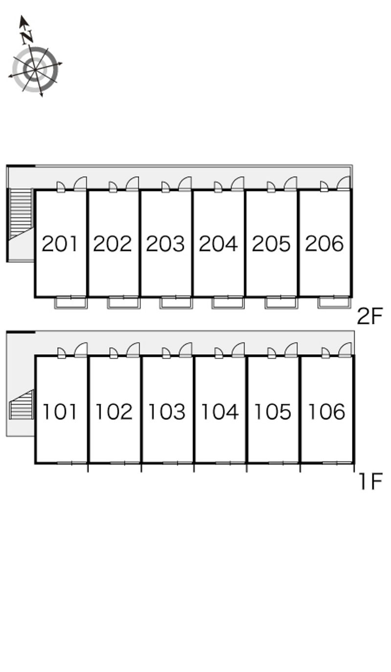 レオパレスベータコート 間取配置図