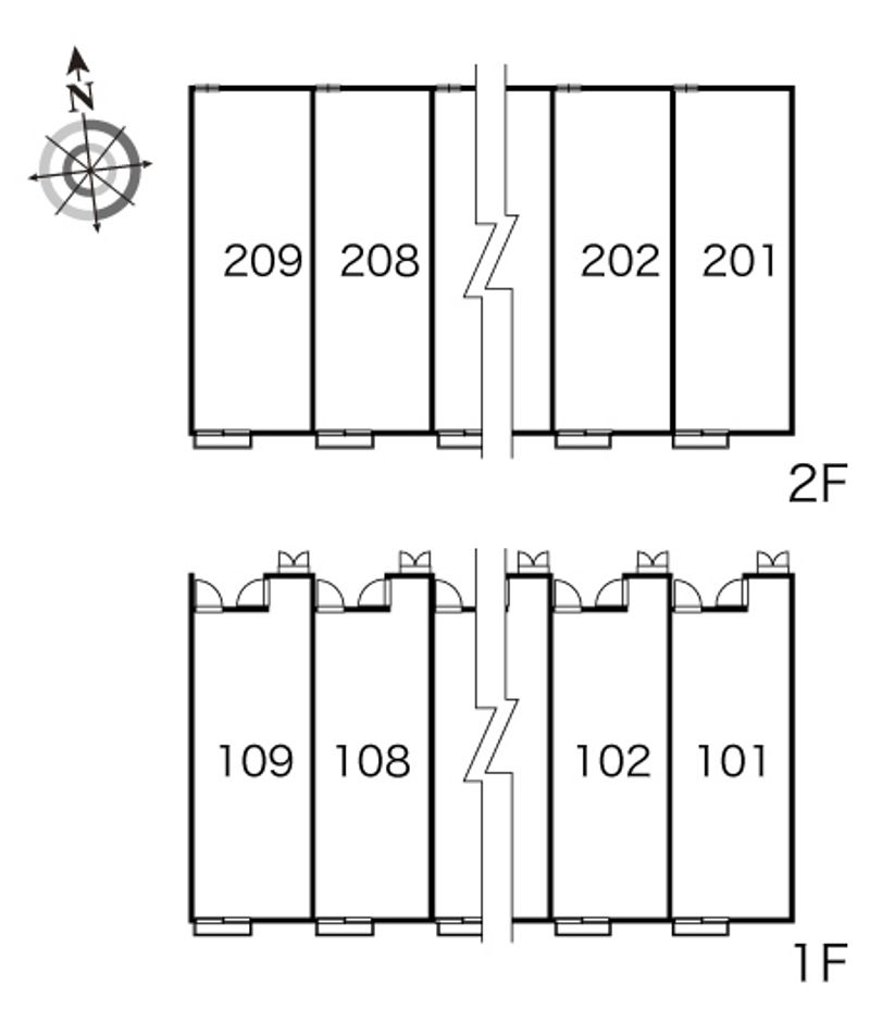 レオパレスのべⅡ 間取配置図