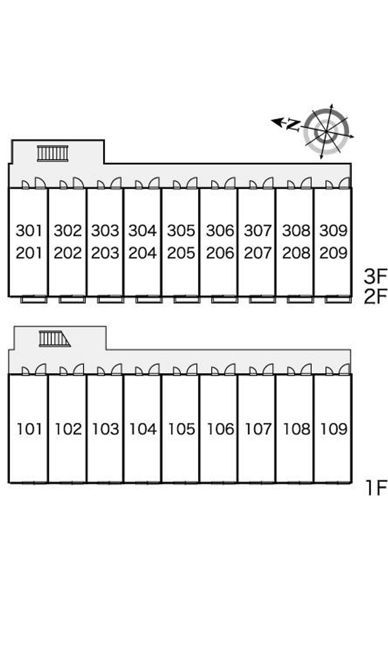 レオパレスクイント 間取配置図