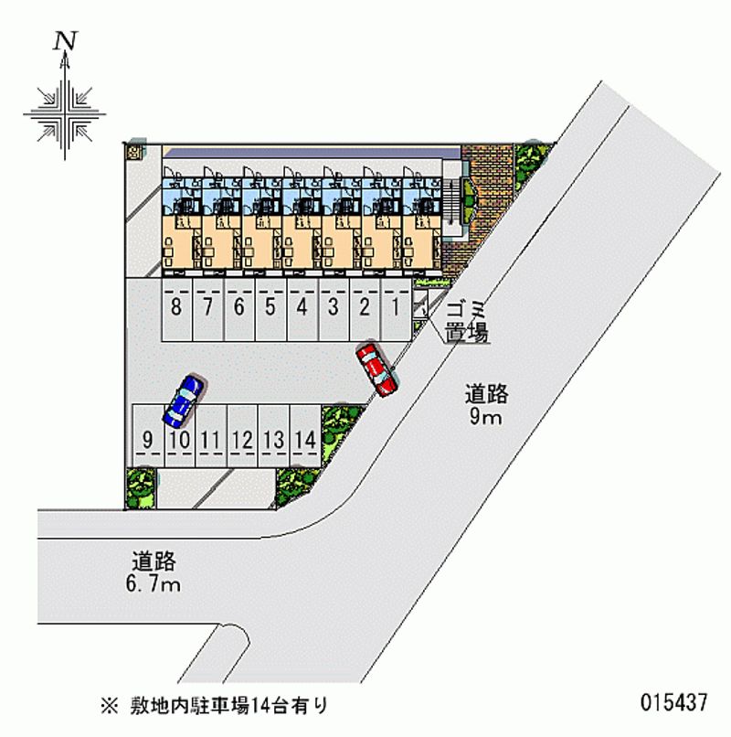 レオパレス藍 月極駐車場