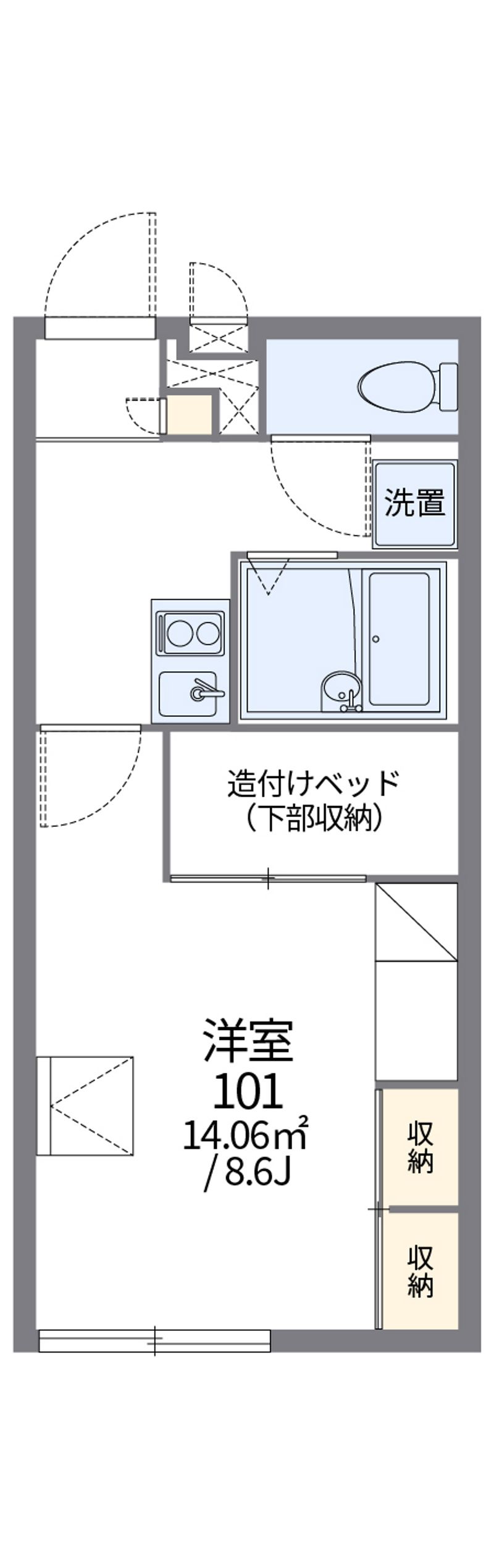 レオパレス石山 間取図