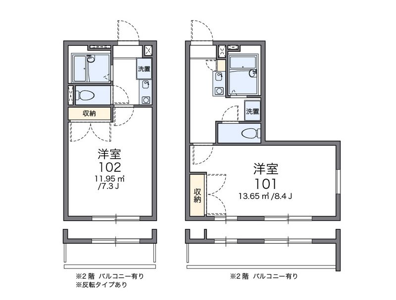 レオパレス古城 間取図