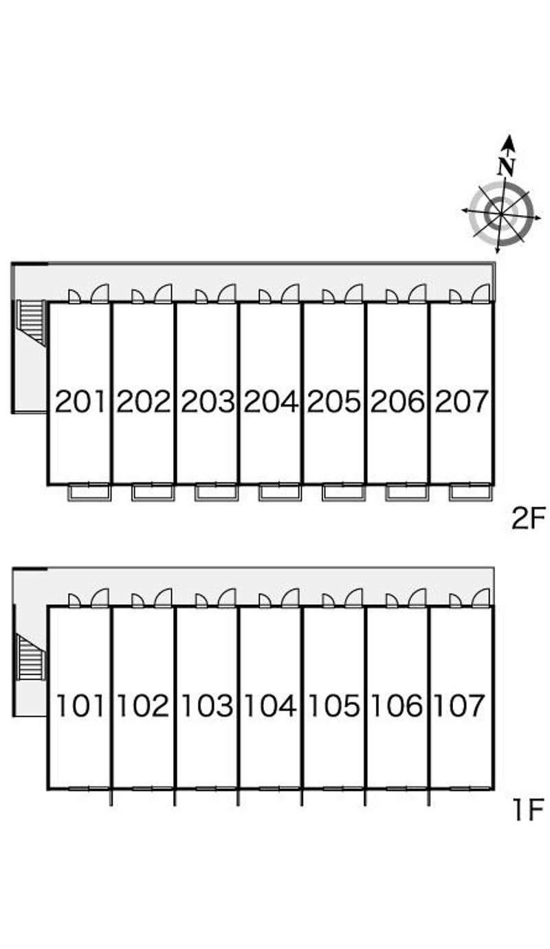 レオパレスＳＳ　エメラルド 間取配置図