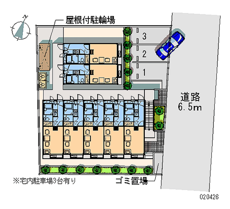 レオパレスワタル 区画図