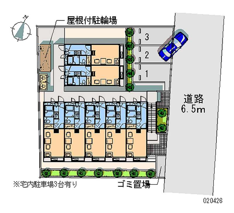 レオパレスワタル 月極駐車場