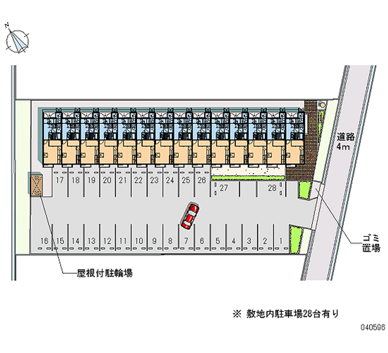 40596 bãi đậu xe hàng tháng