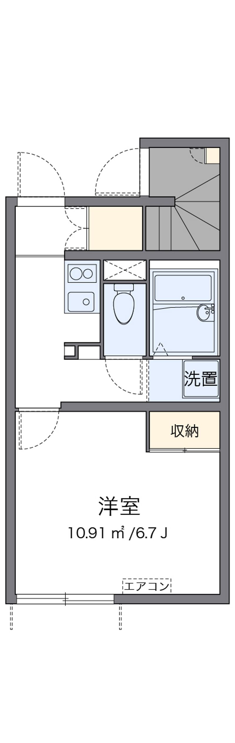 レオパレス水門町 間取図