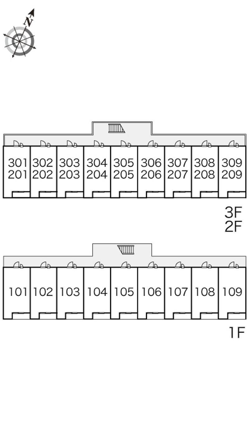 レオパレスクレストウィル 間取配置図