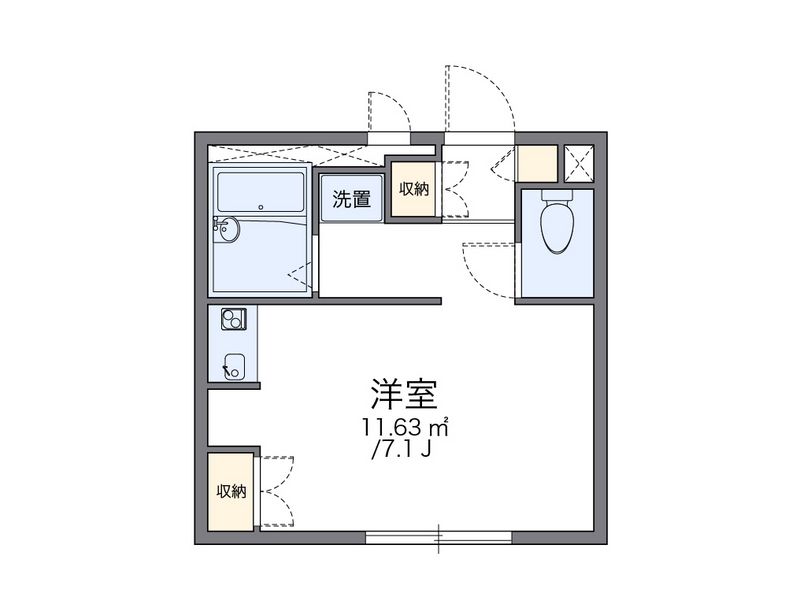 レオパレス上野西 間取図