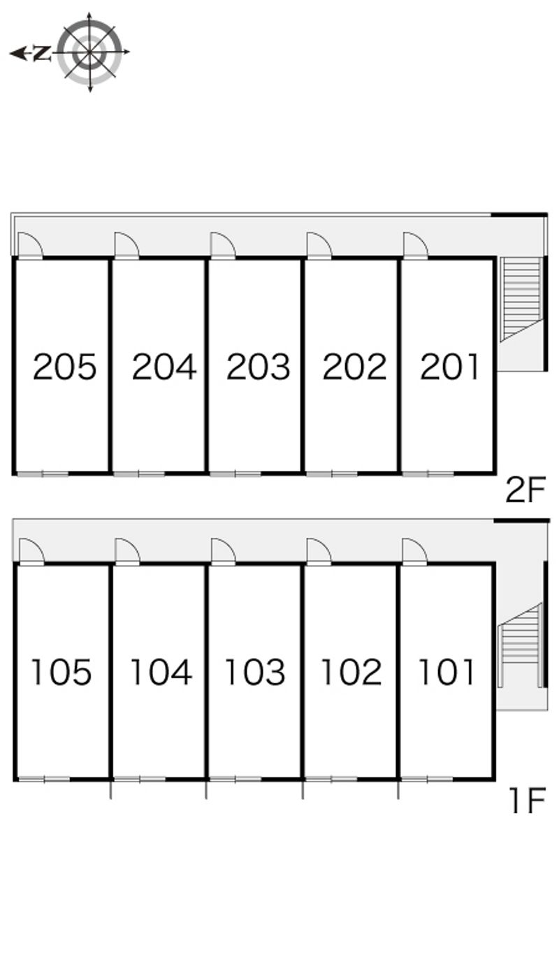 レオパレスハタガサキ 間取配置図