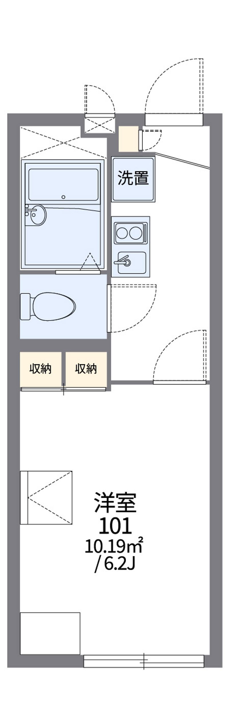 レオパレス浜町 間取図