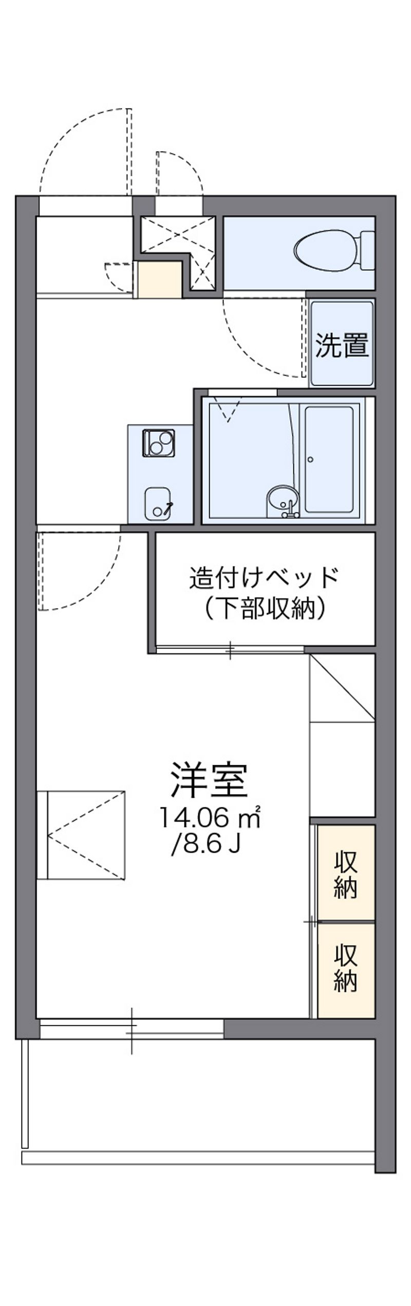 レオパレスルミナス　イースト 間取図