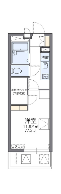 レオパレスアゼリア蛍池 間取り図