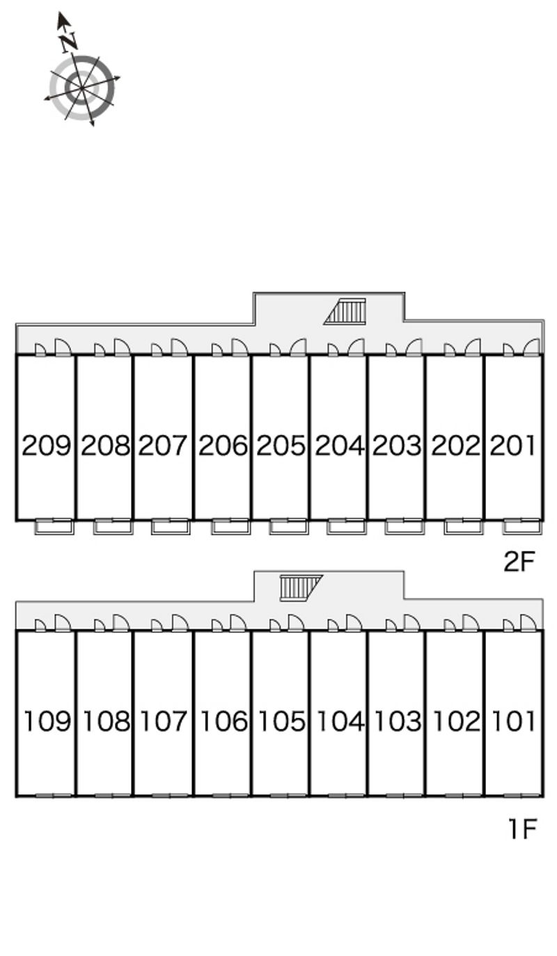レオパレスイーストコート久原郷 間取配置図