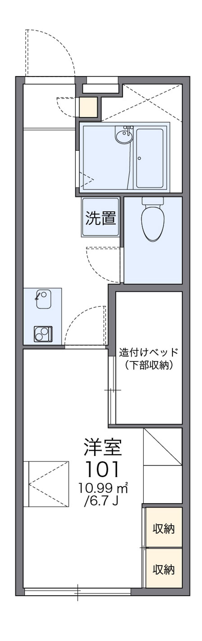 レオパレス飛鳥Ａ 間取図