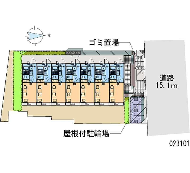 レオパレスみらいⅡ 区画図