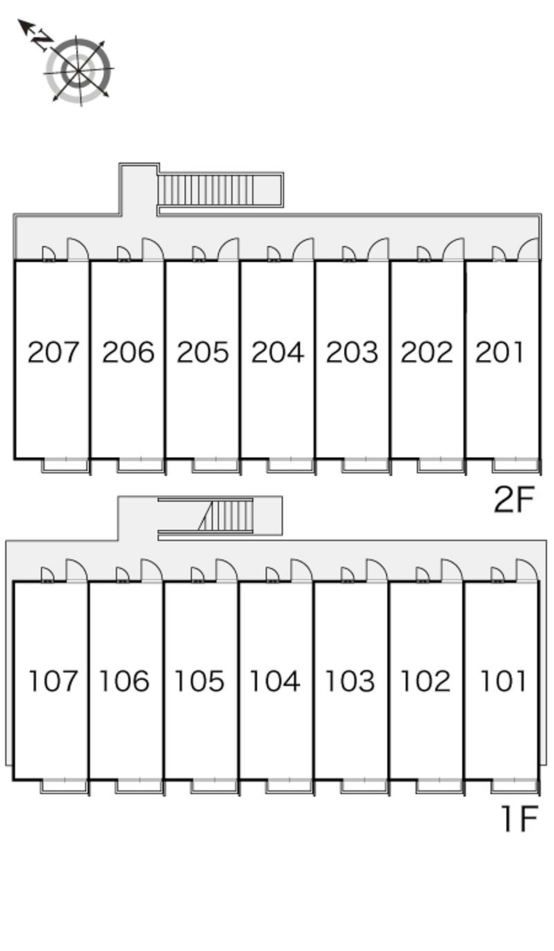 レオパレス東 間取配置図