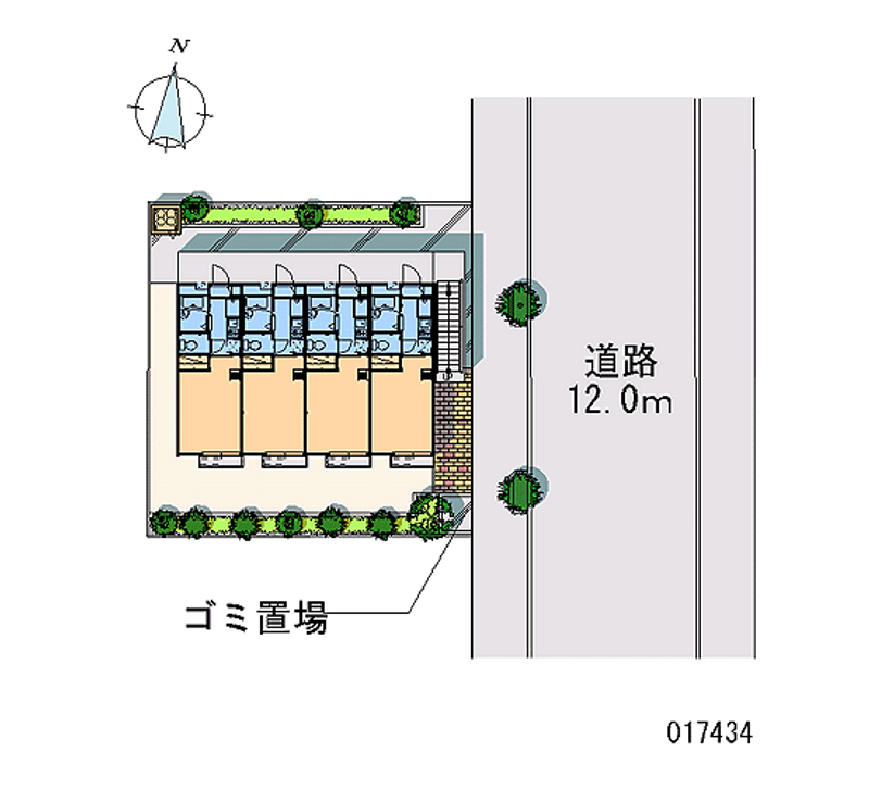 レオパレスアドヴェントＫＡＢＵ 区画図