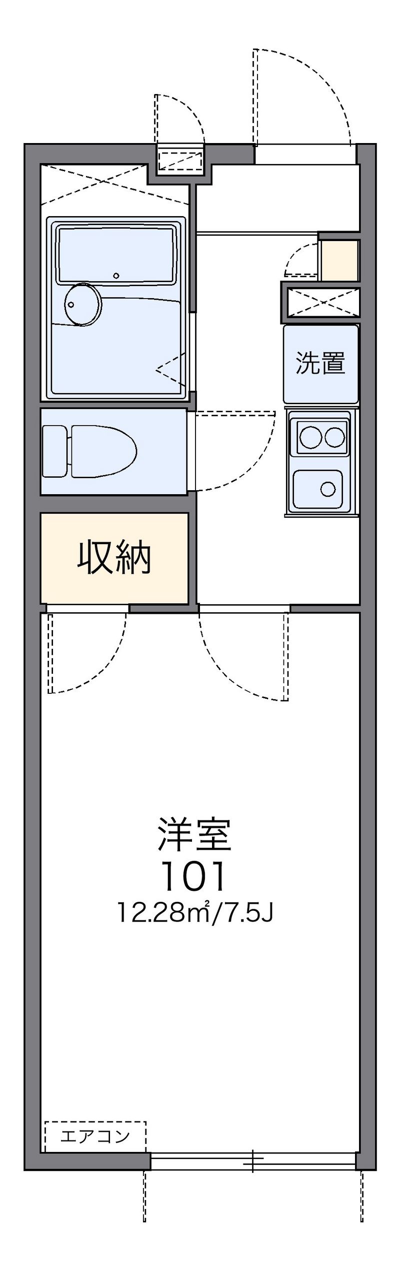 レオパレスケイ 間取図