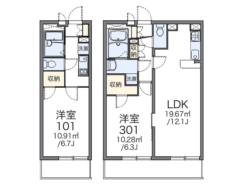 レオパレス堤方Ⅱ 間取図