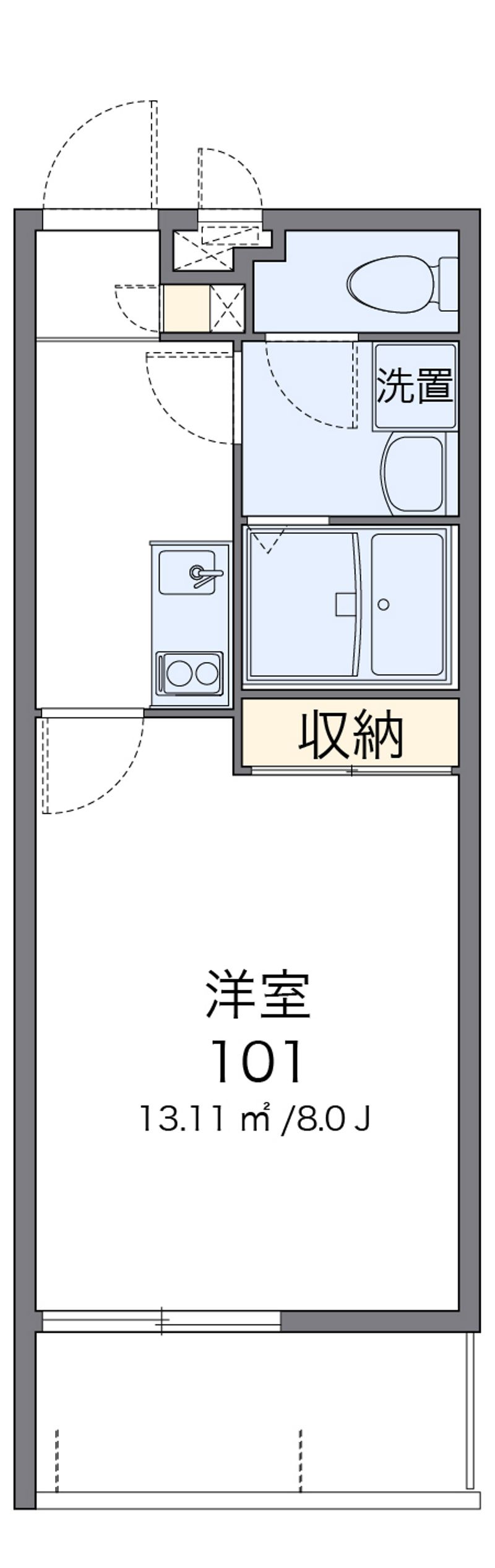 クレイノＰＲＥＭＩＵＭ宮里 間取図