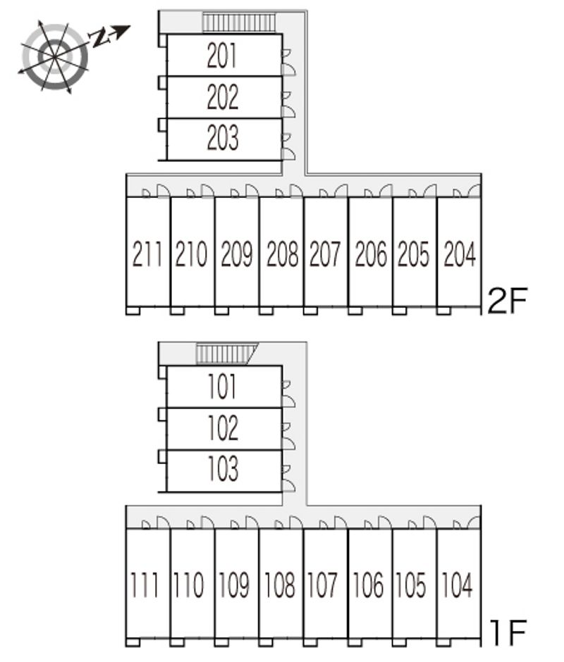 レオパレス旭 間取配置図