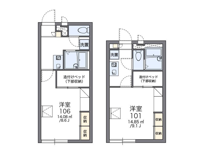レオパレスリブェール 間取図