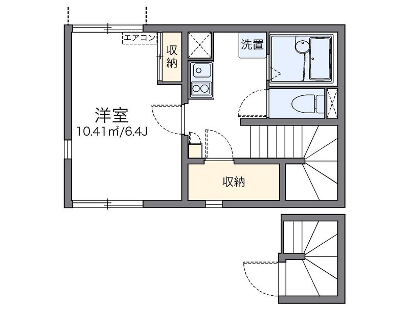 レオネクストウエストベイ 間取図