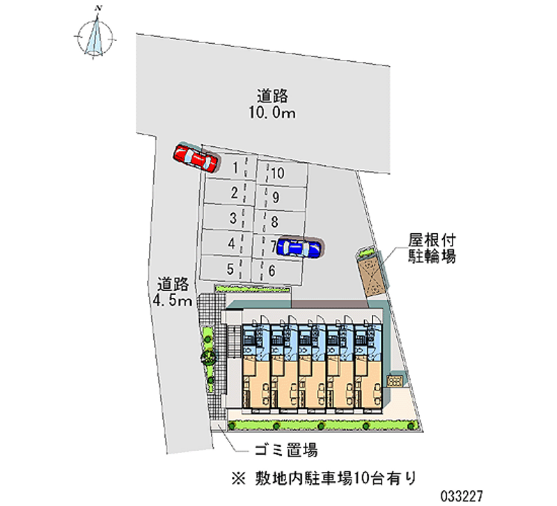 レオパレス常滑北 月極駐車場