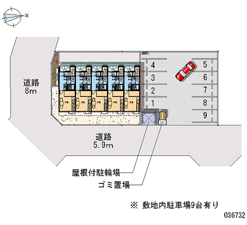 レオパレスファミーユγ 月極駐車場