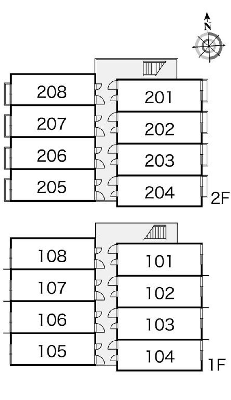 レオパレスウインドワード 間取り配置図