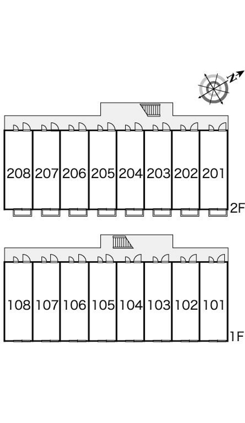 レオパレスくりま 間取配置図