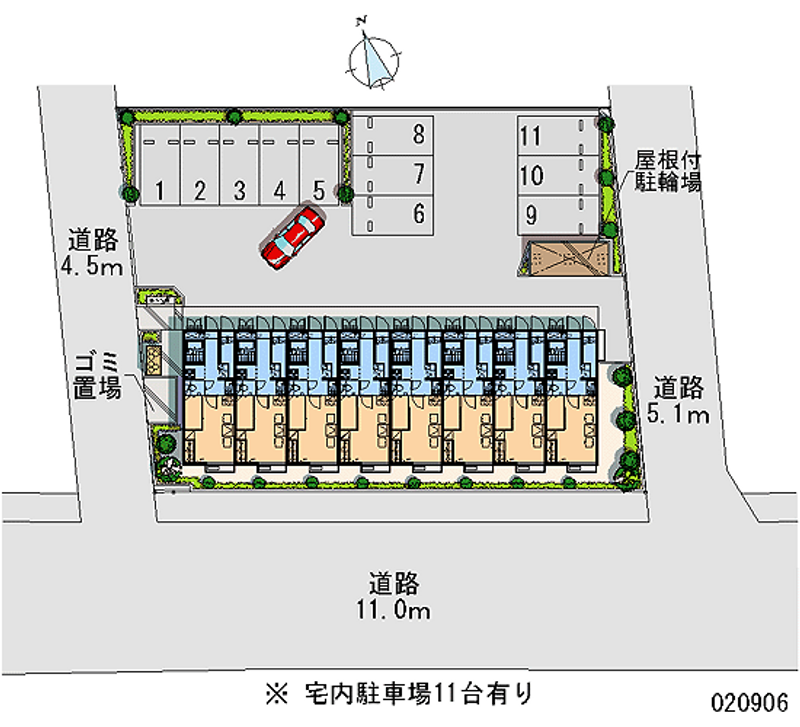 レオパレスＮＩＴＴＡ 月極駐車場