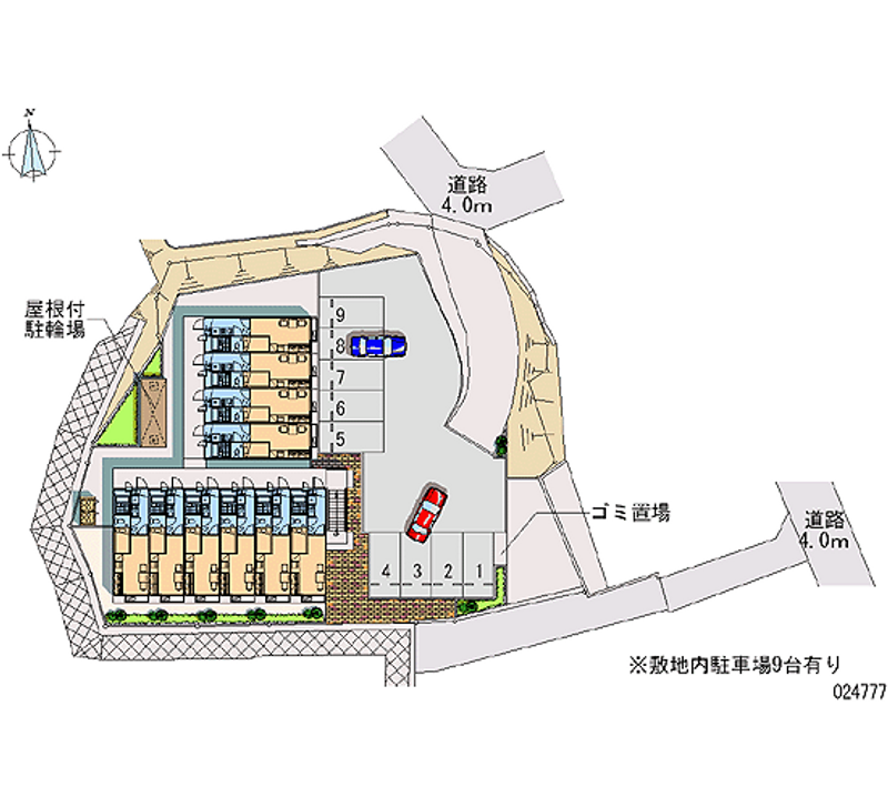 レオパレスコンフォール　ミノ 月極駐車場