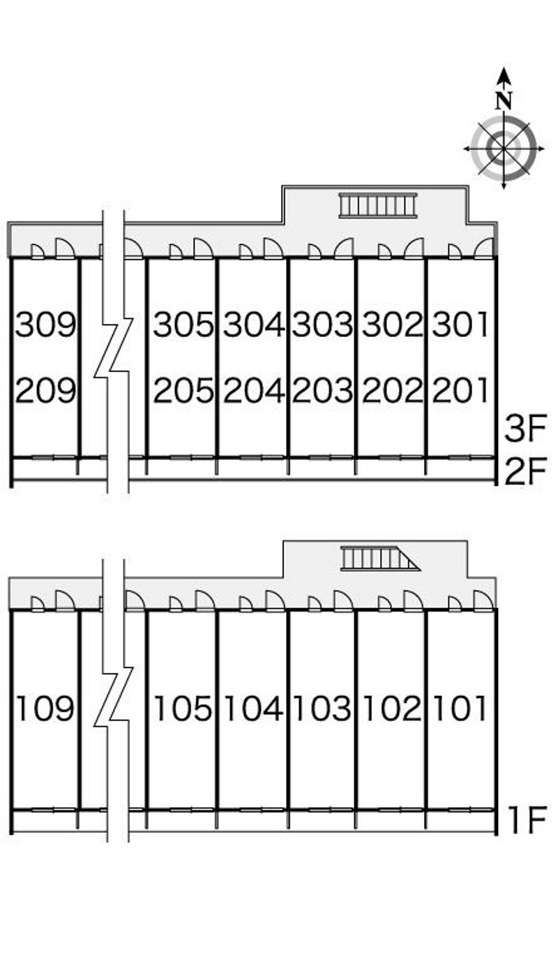 レオパレス隼Ⅲ 間取配置図