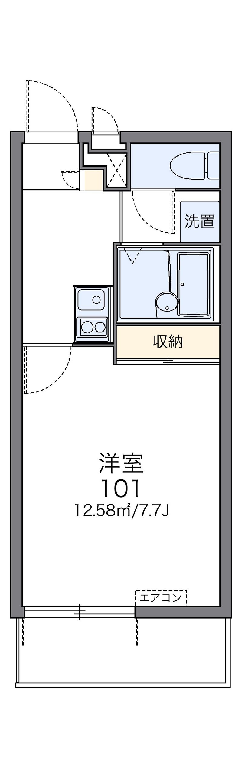 レオパレスリラ 間取図