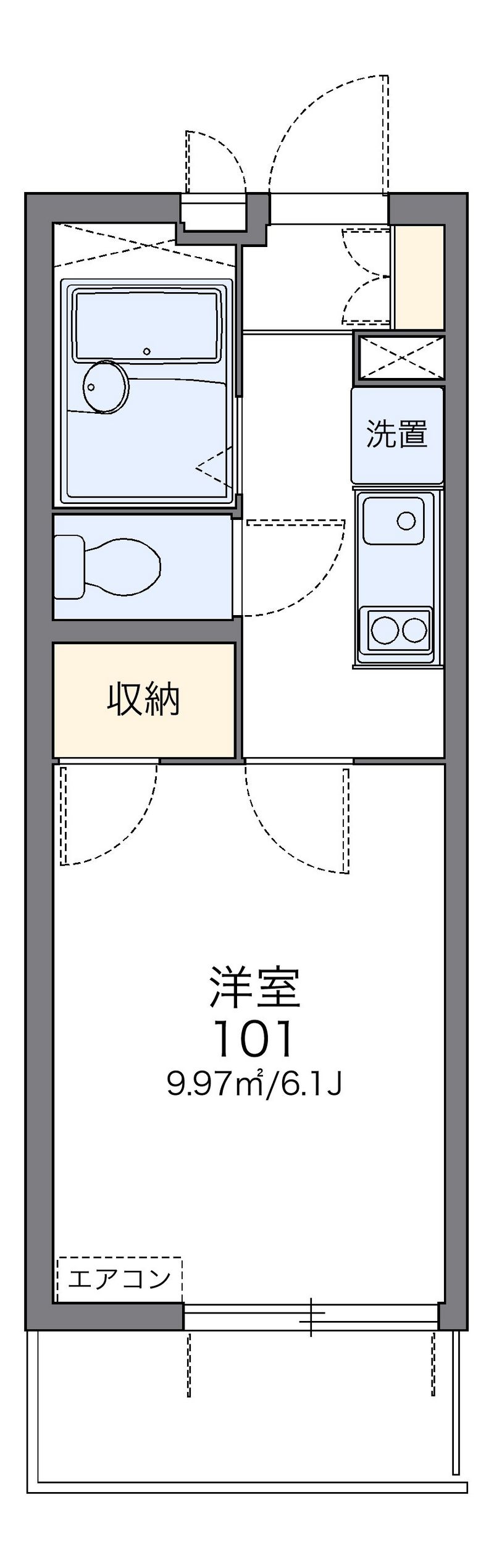 レオパレスアステック　Ⅱ 間取図