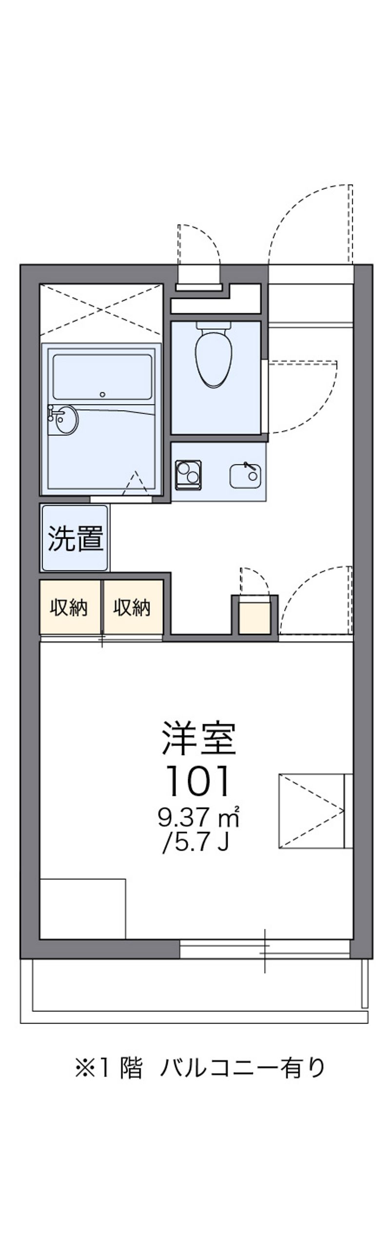 レオパレスフォレストいずみ 間取図